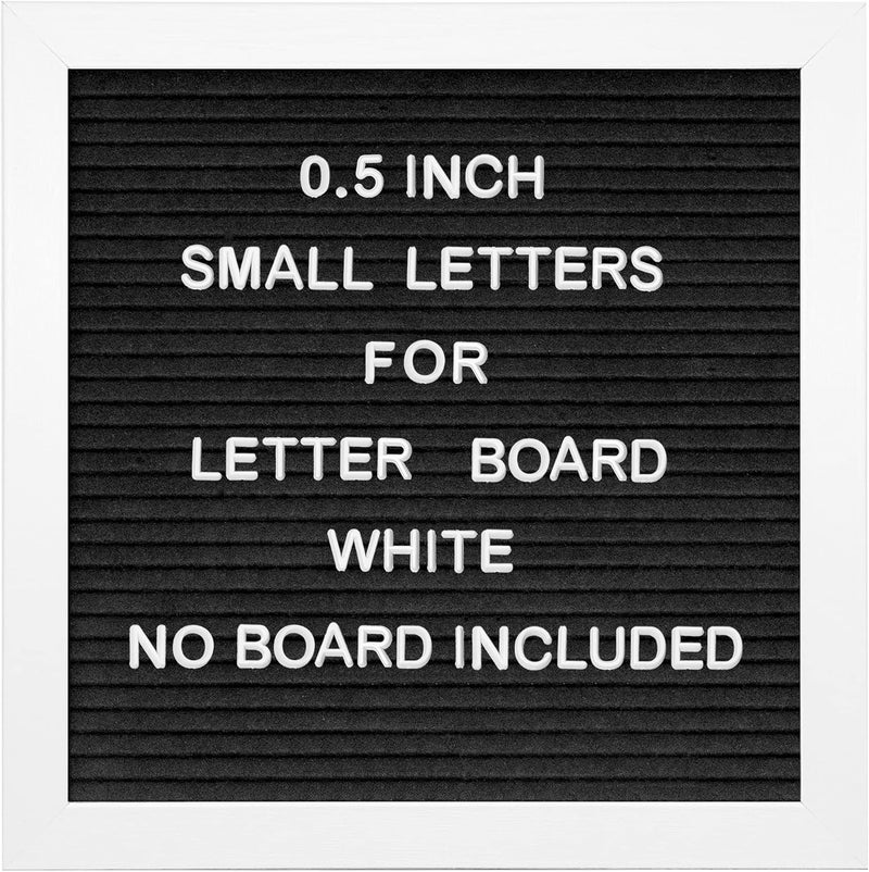 G GAMIT Felt Letter Board Letters Only - Pre-cut 0.5 Inch(1/2”) Tall White Letters 492pcs with Canvas Bag(No Board Included) - Image 1